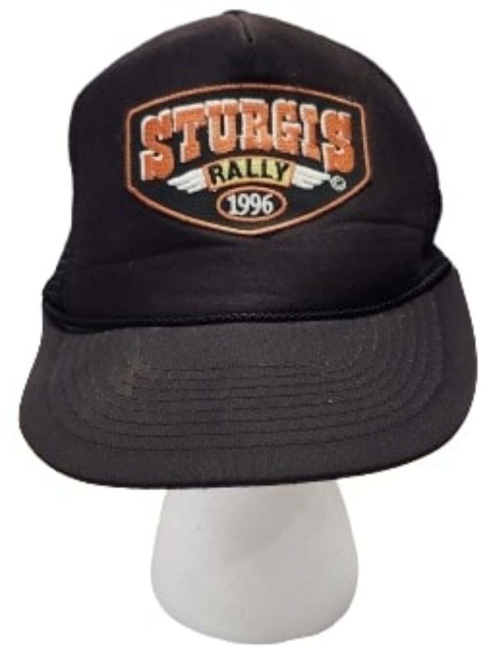 1996 Vintage Sturgis 56th Bike Rally Motorcycle Black Hills Snapback Trucker Hat